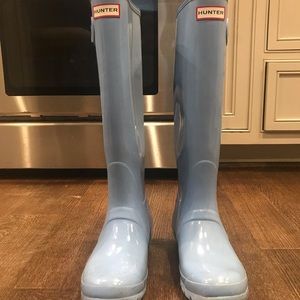 Light blue size 8 hunter rainboots